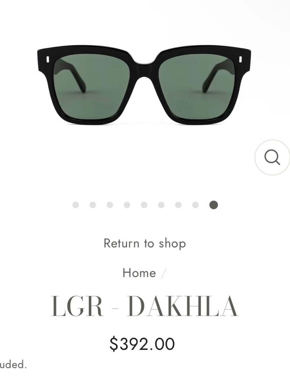 LG Dakhla Black Sunglasses with Green Lenses